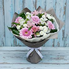 Букет цветов из:  Герберы, Альстромерии и Хризантемы в Вологде