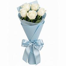 Букет 5 Белых роз Проуд в Вологде