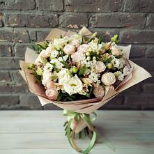 Букет цветов из:  Альстромерии, Розы и Хризантемы в Вологде