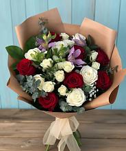 Букет цветов из:  Розы и Альстромерии в Вологде