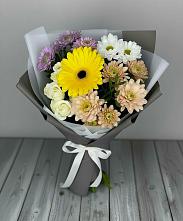 Букет цветов из:  Розы, Герберы и Хризантемы в Вологде