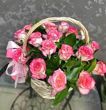 Цветочная композиция из Розы в корзине #REPLACE_PRED# Вологде