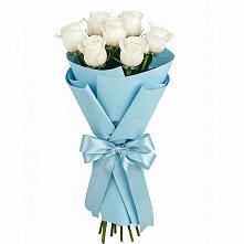 Букет 7 белых роз Проуд в Вологде