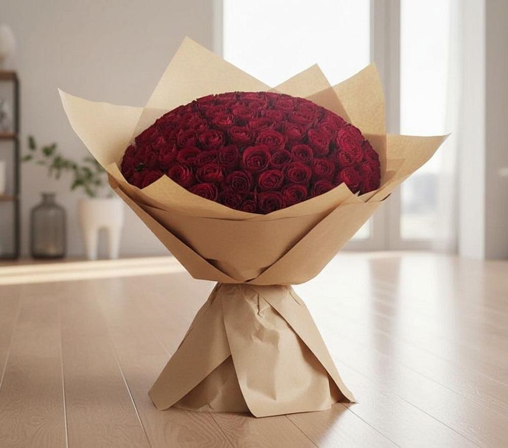 Букет 101 Красная роза в Вологде