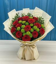 Букет цветов из:  Розы и Хризантемы #REPLACE_PRED# Вологде