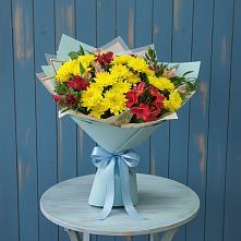 Букет цветов из:  Альстромерии и Хризантемы в Вологде