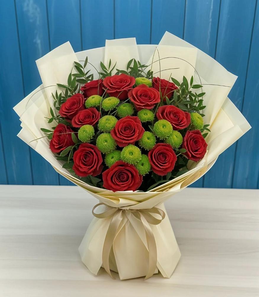 Букет цветов из: Розы и Хризантемы в Вологде