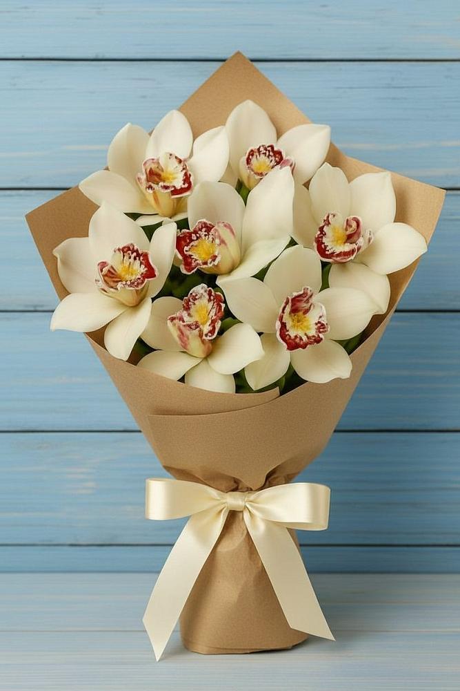 Букет цветов из: Орхидеи и Розы в Вологде